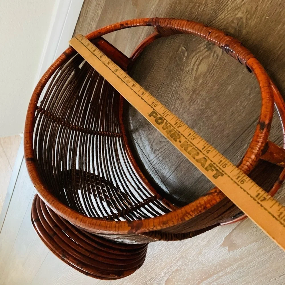 Vintage bamboo magazine holder